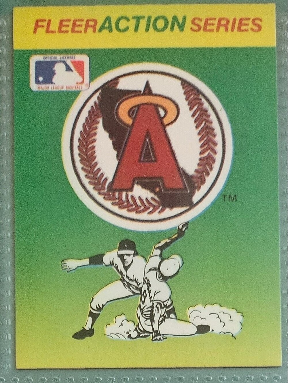 1990 FLEER CALIFORNIA ANGELS TEAM LOGO STICKER INSERT CARD